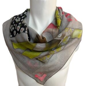 FRAAS #TOGETHER Cotton–Silk Scarf – 25.5" Square – Pristine Like New